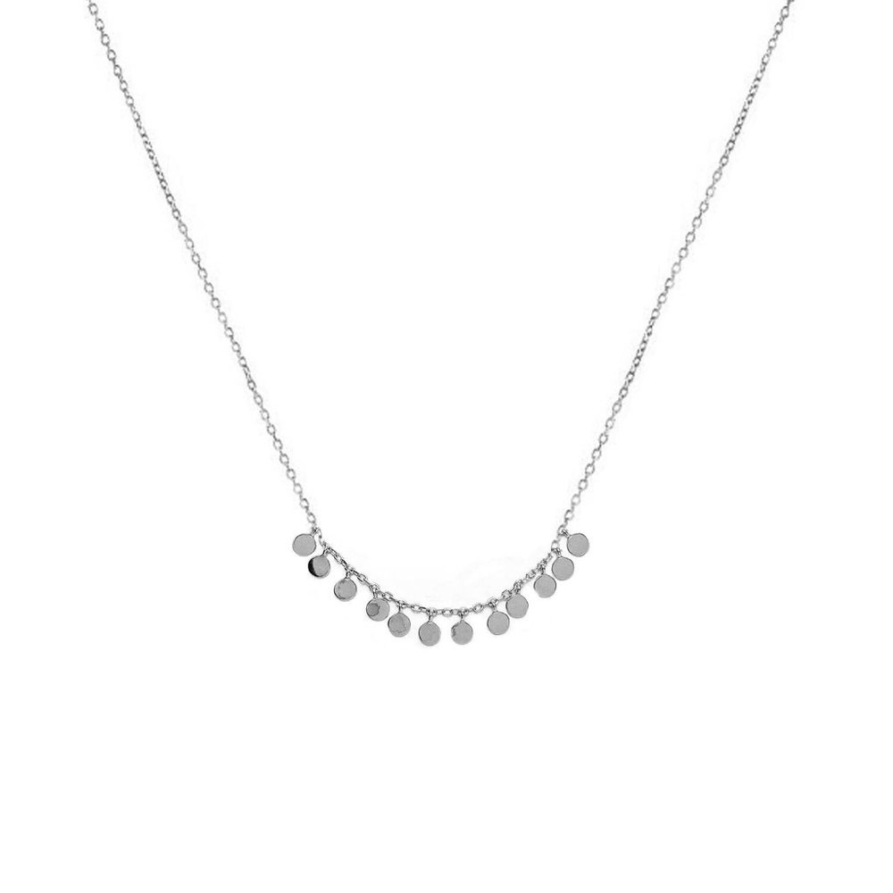 Dainty disk necklace Delicate gold necklace Pendant choker Minimalist